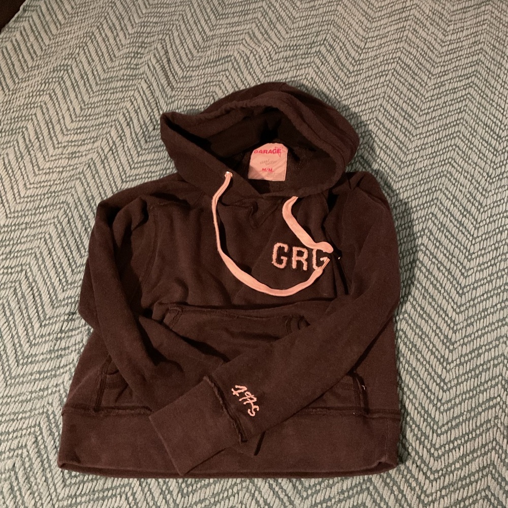 Dark grey Hoodie with white Accents